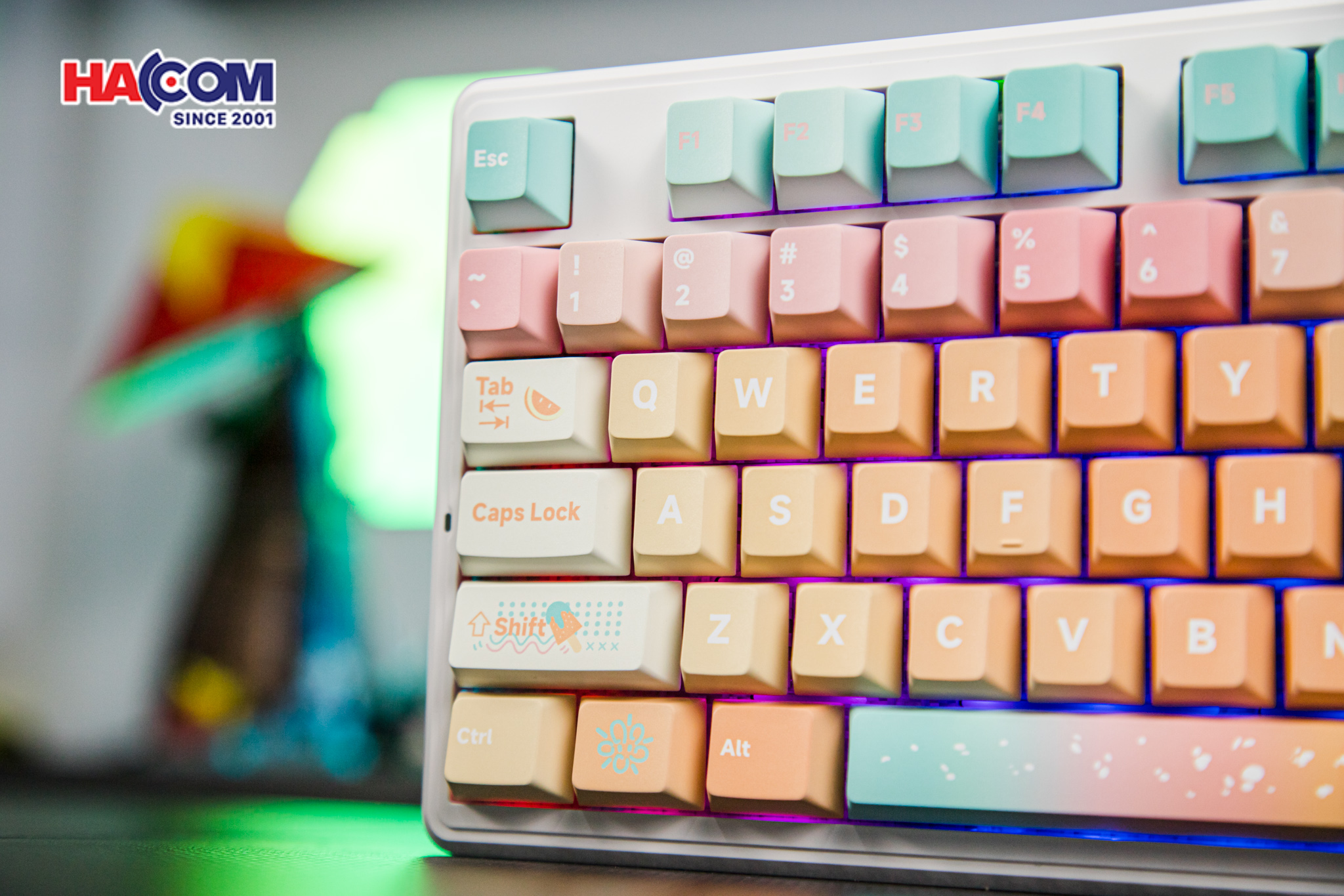 Bàn phím AULA F87 Pro V2 (3 Mode/ Orange Juice/ Meteor Ice Cream Switch) 9