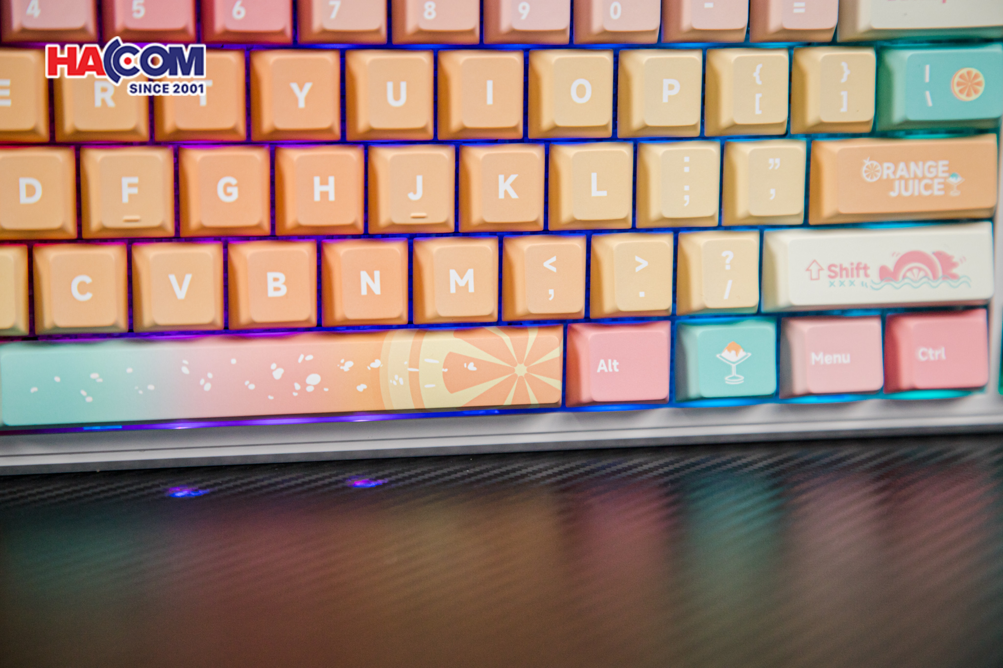 Bàn phím AULA F87 Pro V2 (3 Mode/ Orange Juice/ Meteor Ice Cream Switch) 10