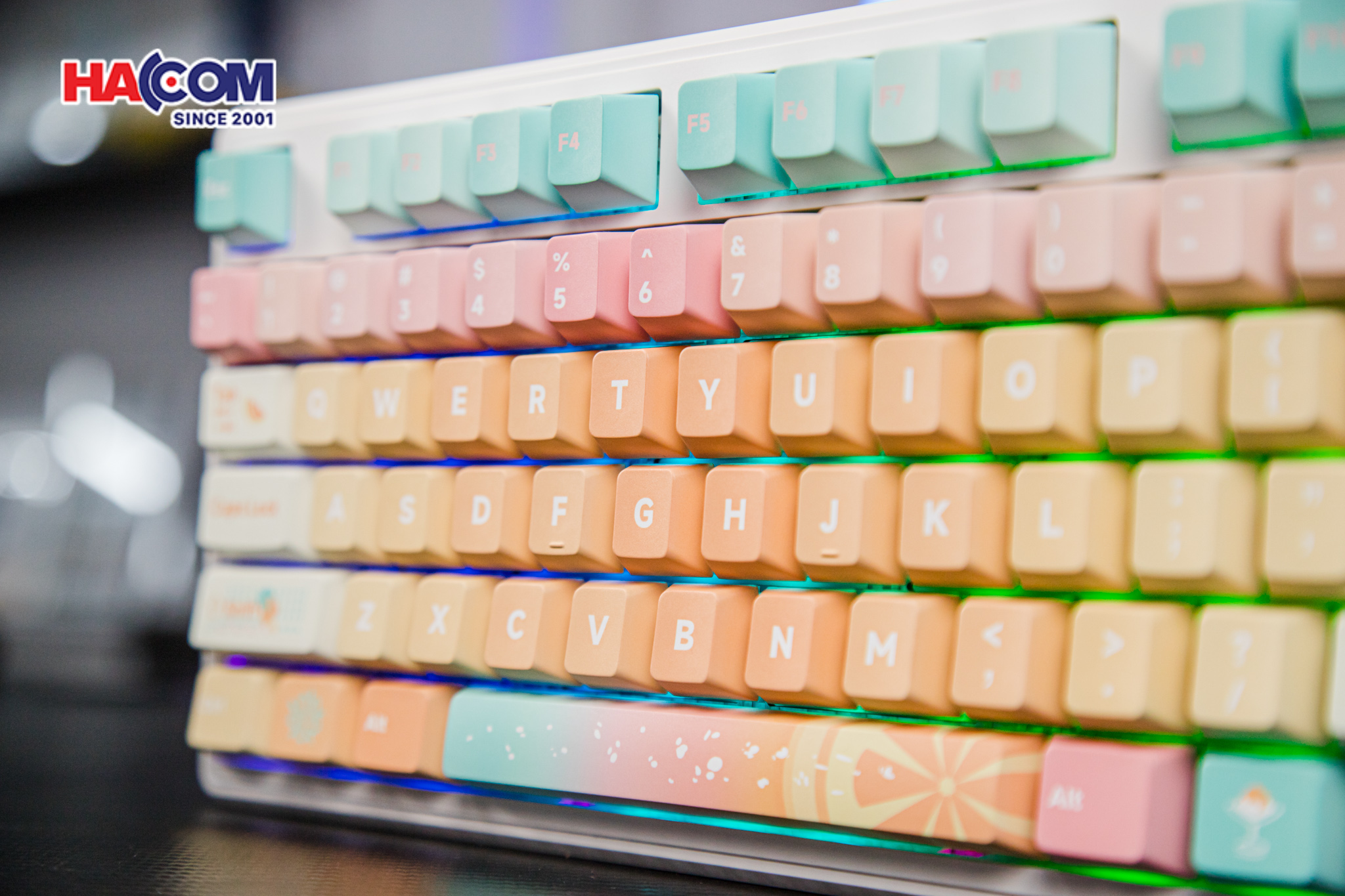 Bàn phím AULA F87 Pro V2 (3 Mode/ Orange Juice/ Meteor Ice Cream Switch) 11