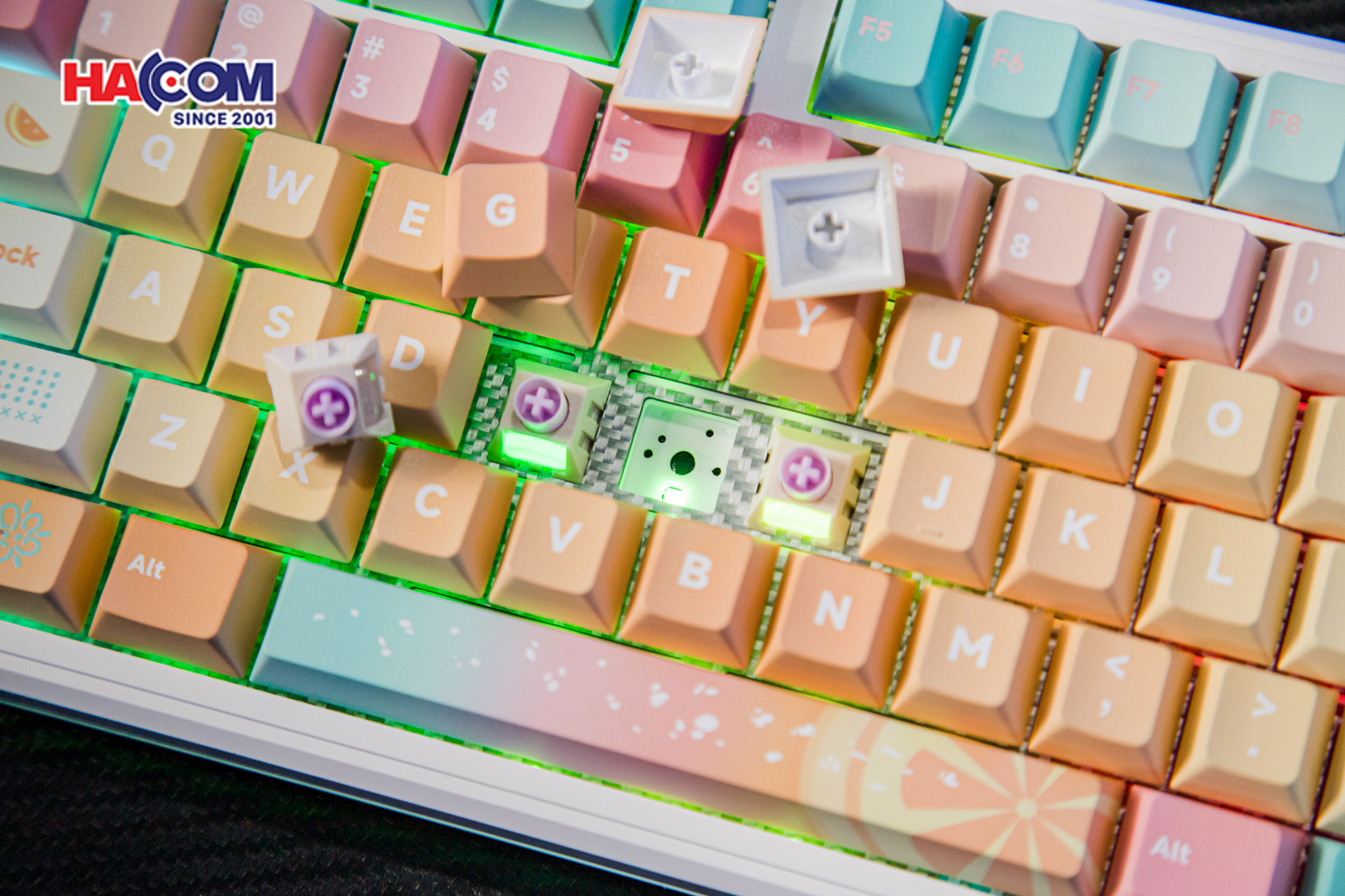 Bàn phím AULA F87 Pro V2 (3 Mode/ Orange Juice/ Meteor Ice Cream Switch) 20