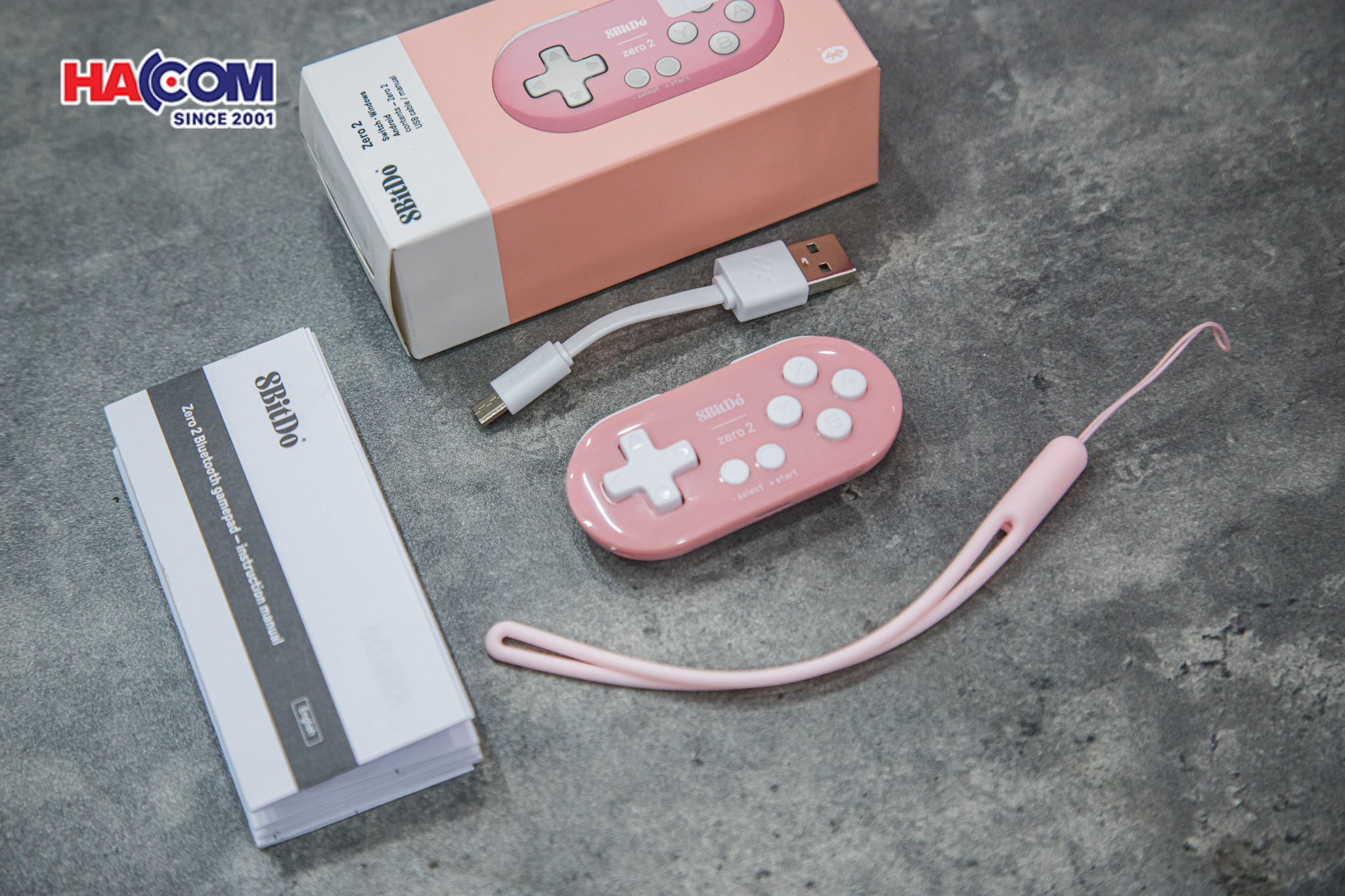 Tay cầm chơi game 8BitDo Zero 2 Bluetooth gamepad (Pink  edition) 4