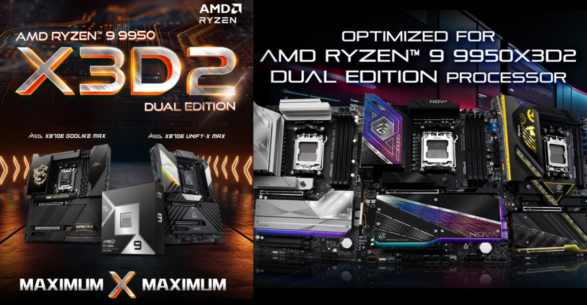 msi asrock gigabyte ryzen 9 9950x3d2 motherboard