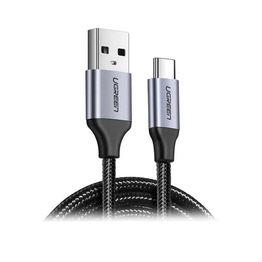 Cáp USB Type A sang Type C màu đen dài 1.5M Ugreen 60127 US288 chính hãng