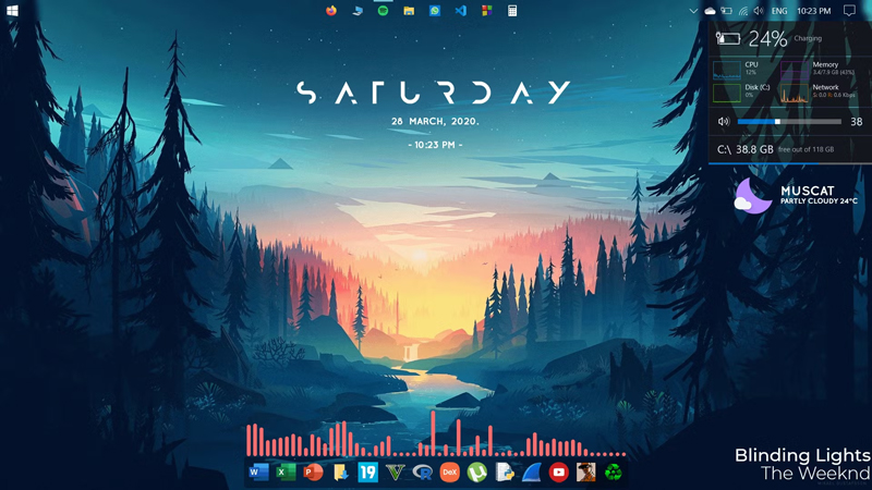 rainmeter thiet ke man hinh desktop theo phong cach rieng cua ban hacom 1