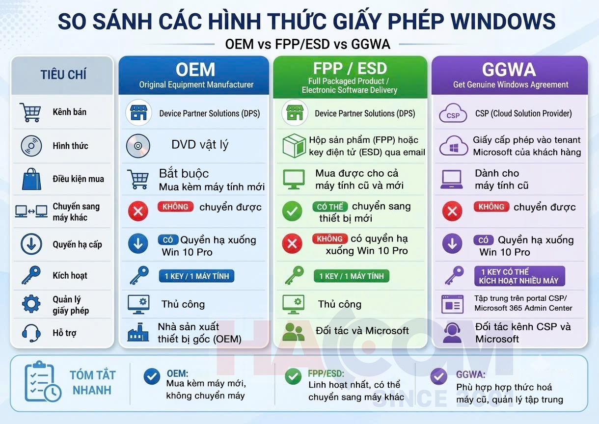 so sanh cac hinh thuc license windows hacom