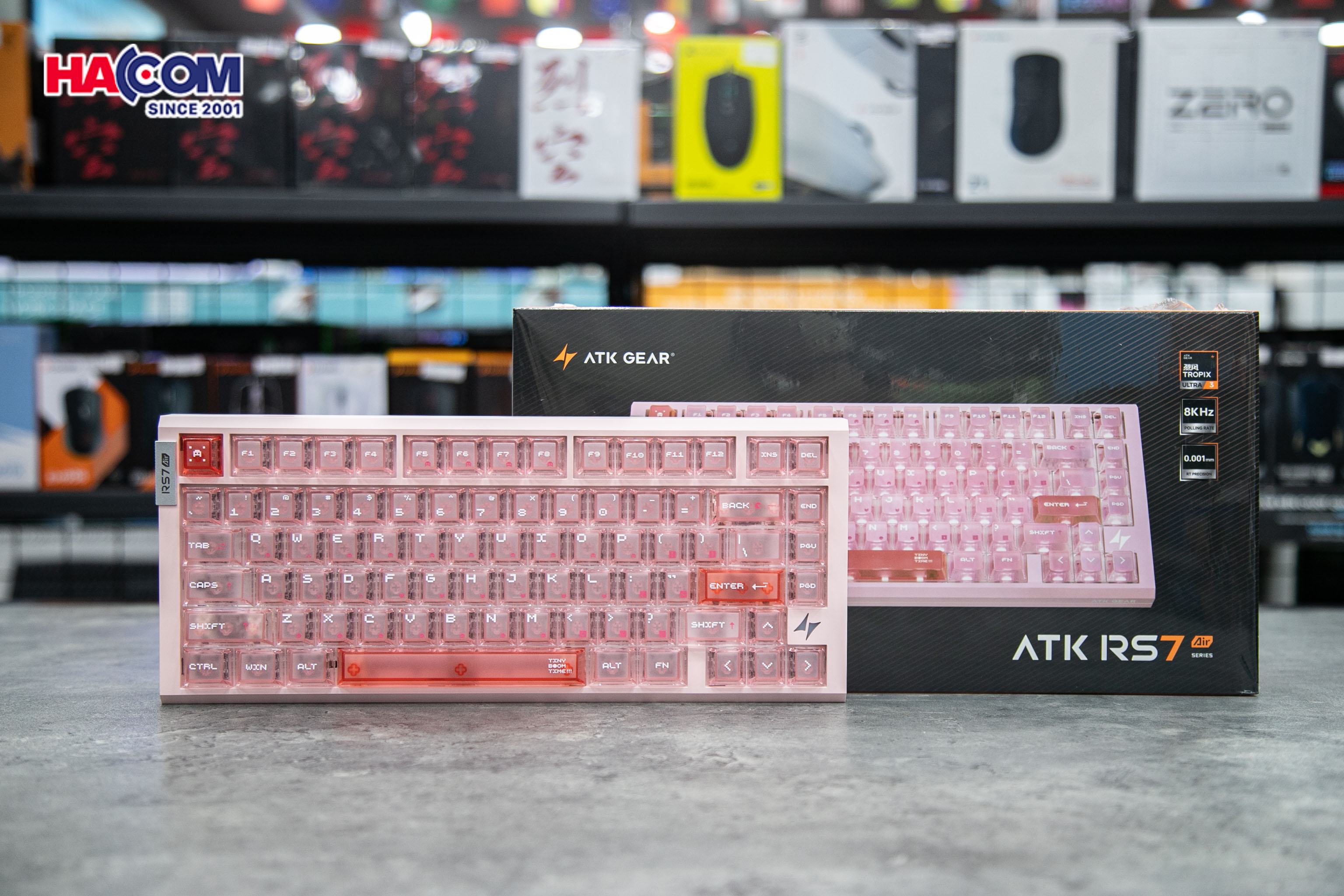 Bàn phím Gaming ATK RS7 Air, Switch Ice Blade - Pink - Hình 2