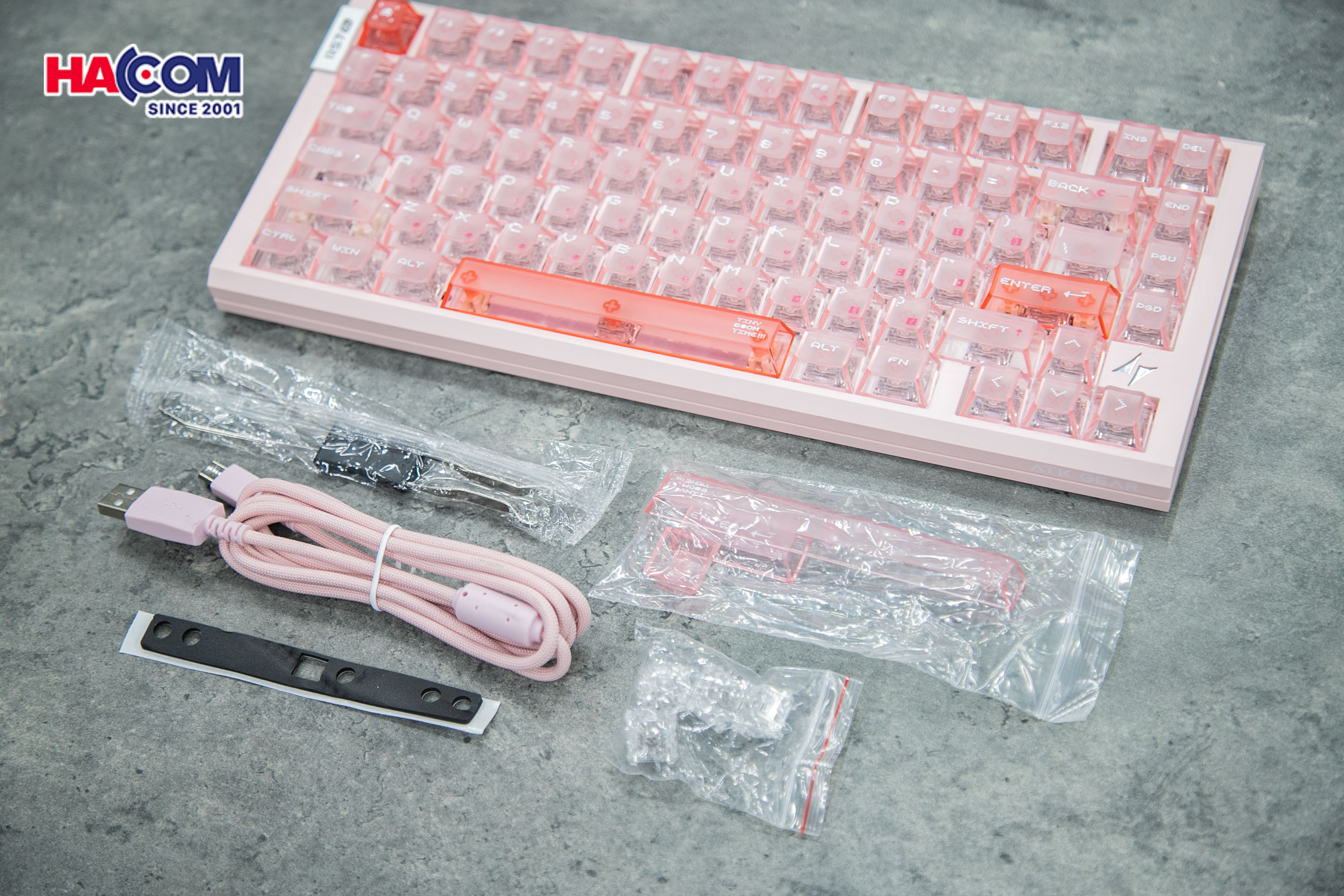 Bàn phím Gaming ATK RS7 Air, Switch Ice Blade - Pink - Hình 3