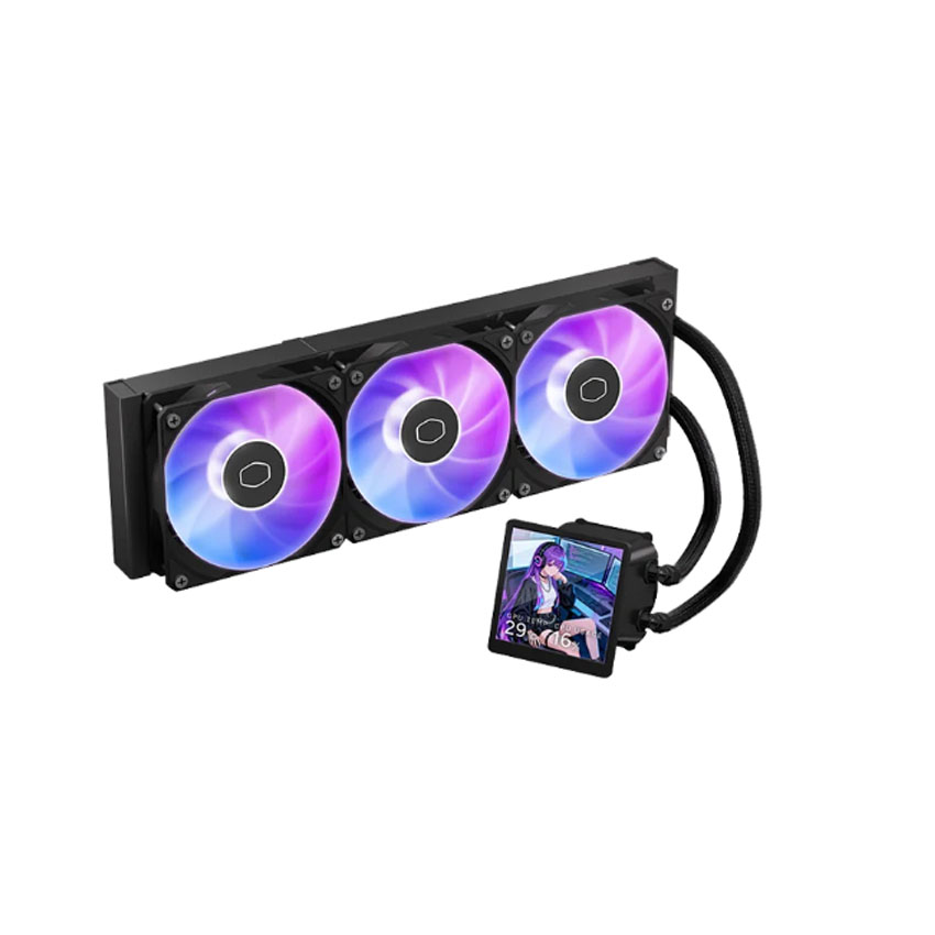 Tản nhiệt nước COOLER MASTER MasterLiquid Core LCD 4 inch 360 black ARGB chính hãng
