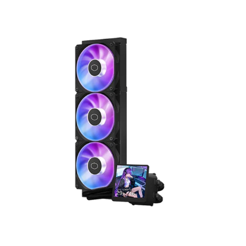 Tản nhiệt nước COOLER MASTER MasterLiquid Core LCD 4 inch 360 black ARGB - Hình 2