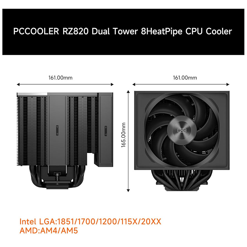 Tản nhiệt khí PC COOLER RZ820 Black 6