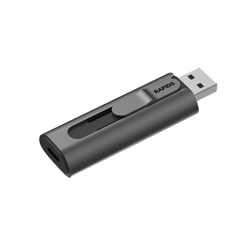 Ổ cứng di động Hiksemi Rapids S560 SSD128GB USB 3.2 Type A+C  Màu Xám Đen HS-USB-S560 128G U3 - Hình 2