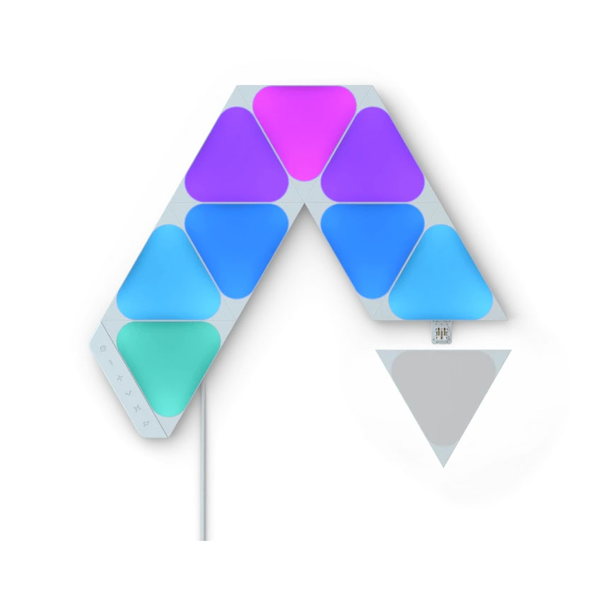 Bộ đèn dán tường thông minh Nanoleaf - Hình tam giác mini - 9 miếng - màu trắng chính hãng