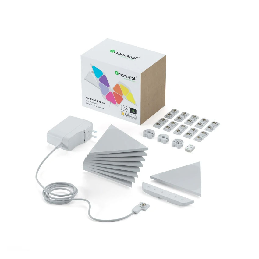 Bộ đèn dán tường thông minh Nanoleaf - Hình tam giác mini - 9 miếng - màu trắng - Hình 2