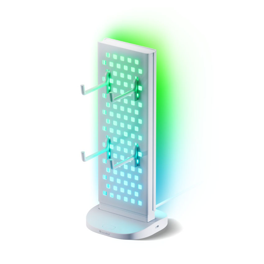 Đèn bàn kiêm bảng treo phụ kiện thông minh Nanoleaf Pegboard Desk Dock màu trắng chính hãng