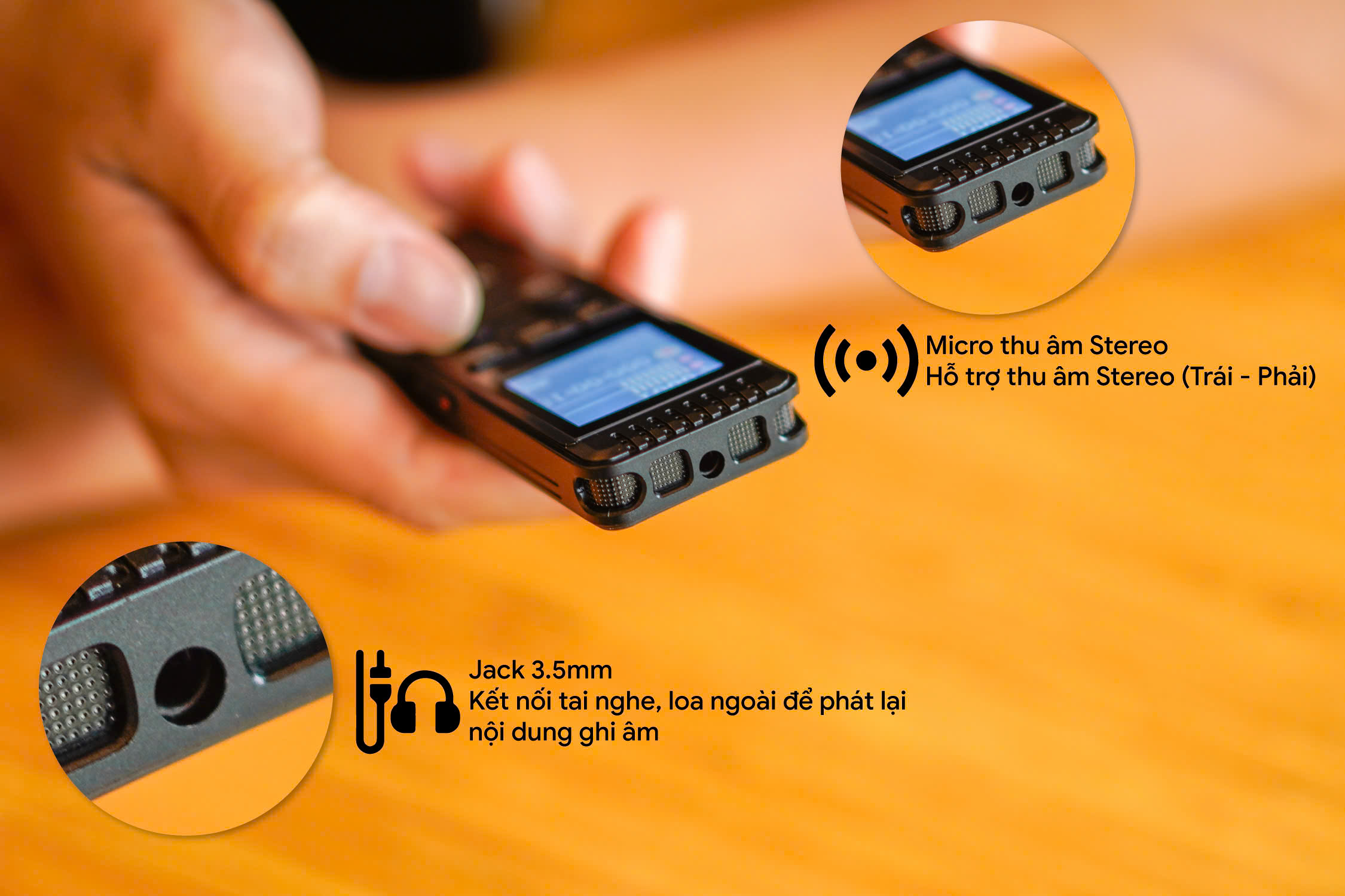 Máy ghi âm JVJ DVR J125i (64Gb) - Hình 4