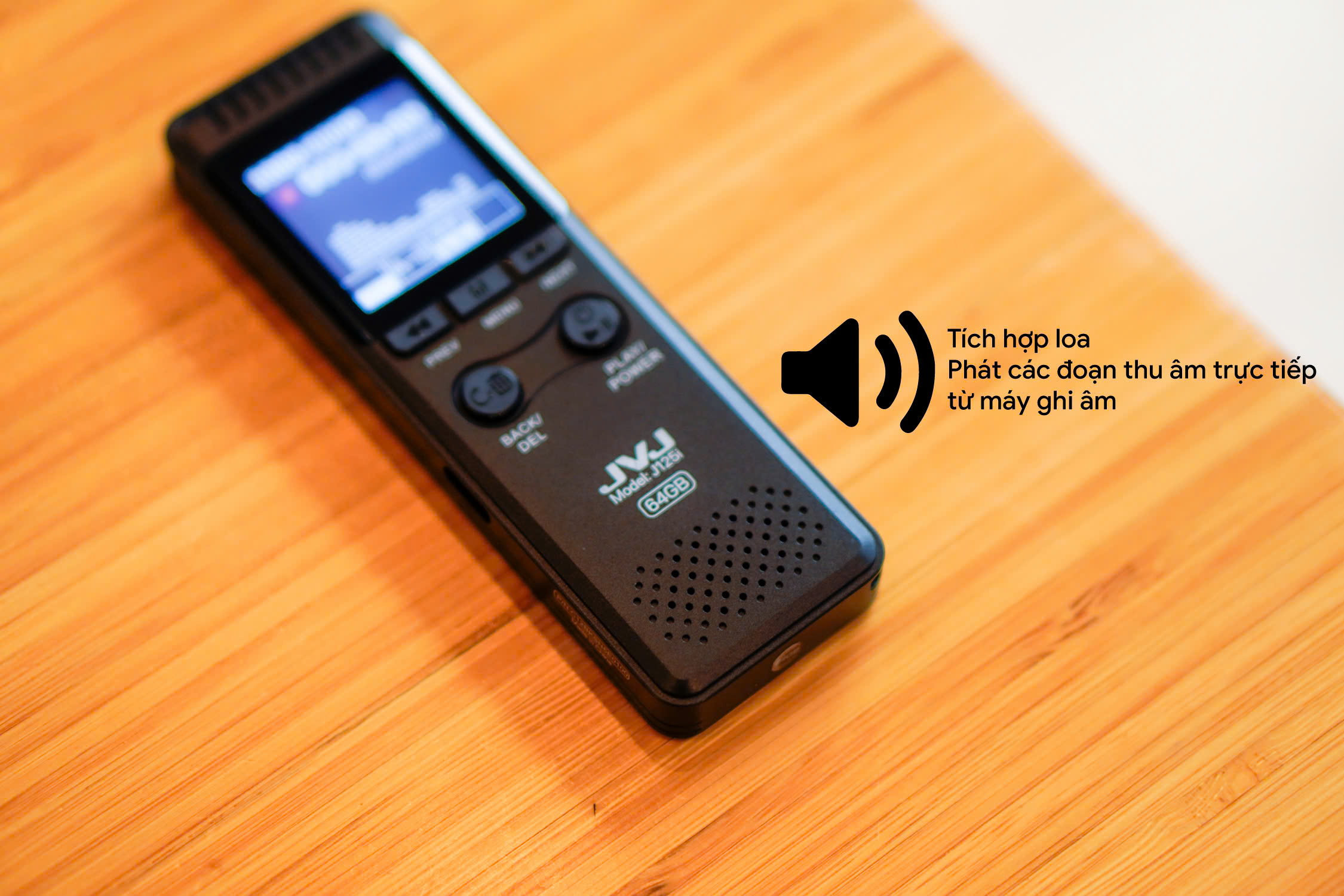 Máy ghi âm JVJ DVR J125i (64Gb) - Hình 6