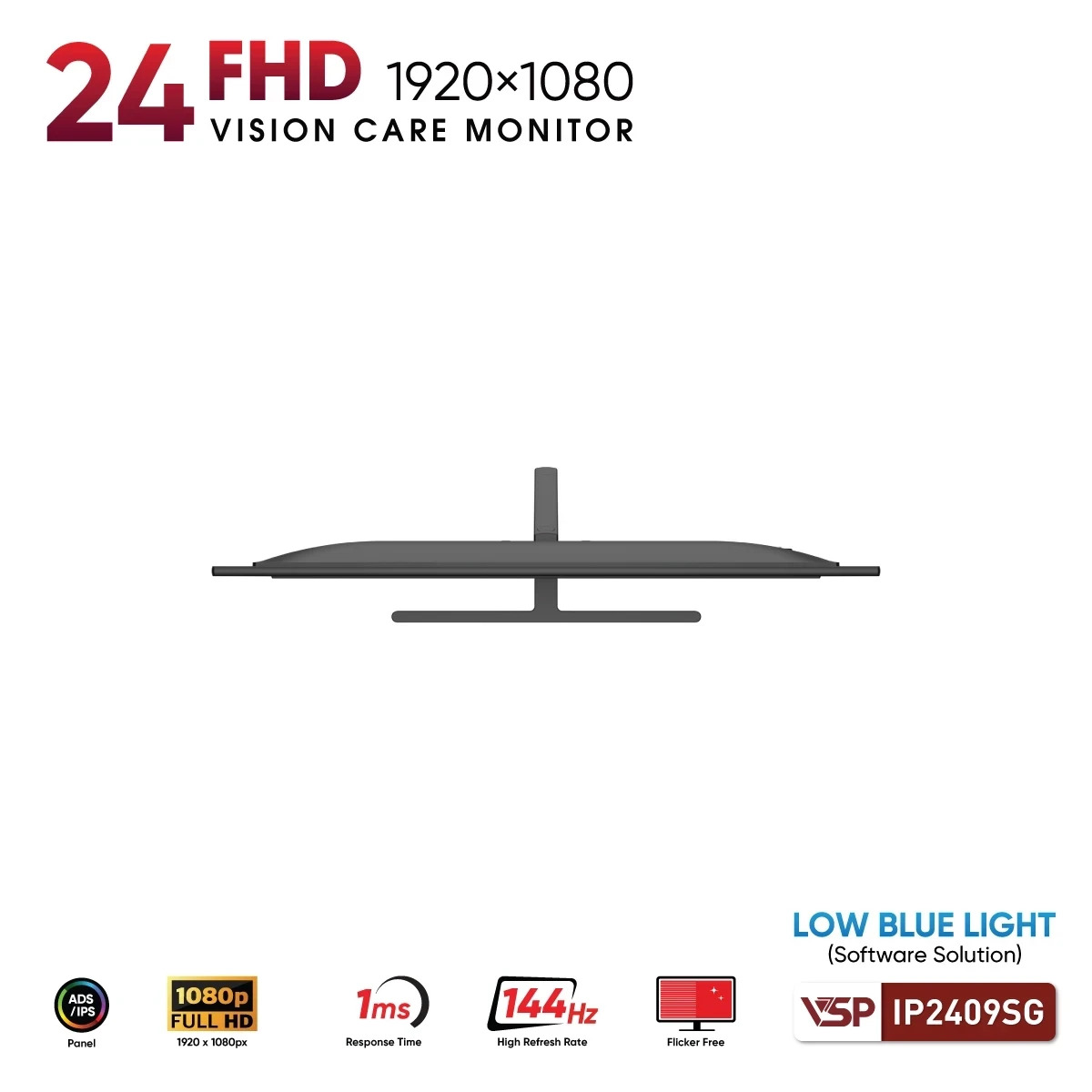 Màn hình VSP IP2409SG (23.8 inch/FHD/IPS/144Hz/1ms) - Hình 2