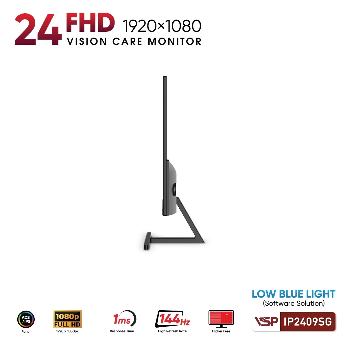 Màn hình VSP IP2409SG (23.8 inch/FHD/IPS/144Hz/1ms) - Hình 3