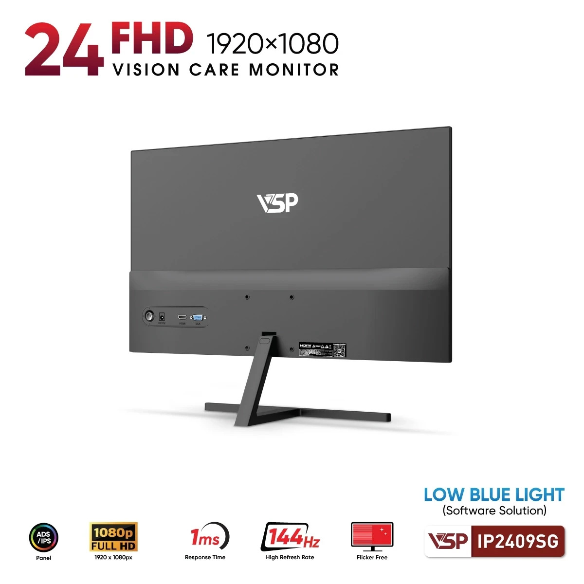 Màn hình VSP IP2409SG (23.8 inch/FHD/IPS/144Hz/1ms) - Hình 4