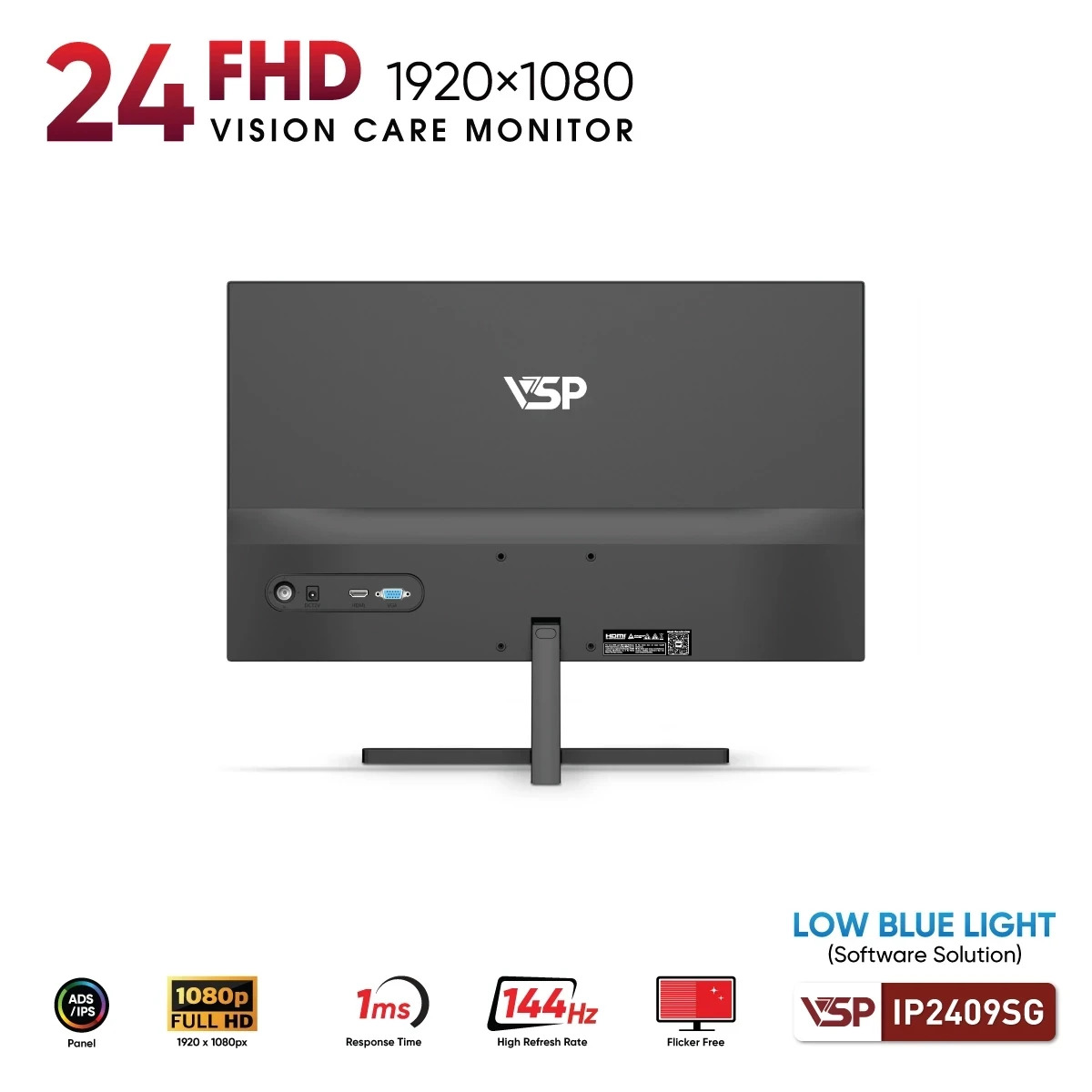Màn hình VSP IP2409SG (23.8 inch/FHD/IPS/144Hz/1ms) - Hình 5