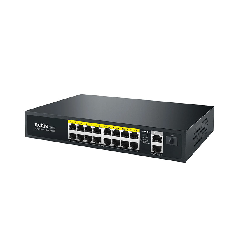 Switch POE Netis P116GH (16 port PoE + 2 Uplinks + 1 SFP) 2
