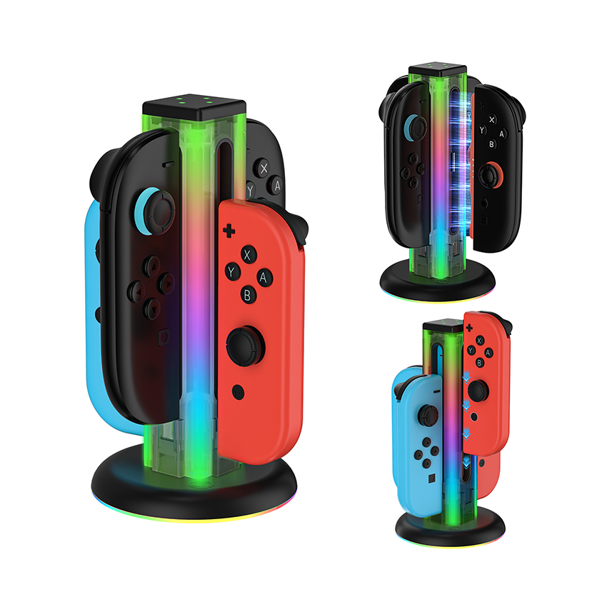 Dock sạc RGB 4 in 1 for Joy-con Switch 2 màu đen JYS-NS2318 5