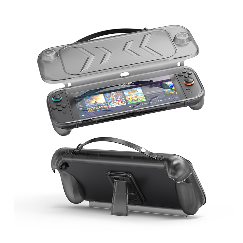 Ốp bảo vệ chống trượt TPU Case for Switch 2 màu xám JYS-NS2272 3