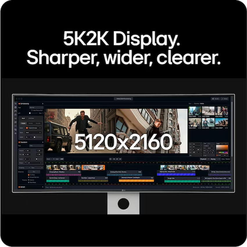 Màn hình LG UltraFine 40U990A-W (40 inch/5K2K/Nano IPS Black/120Hz/5ms/Thunderbolt 96W/loa/cong) - Hình 4