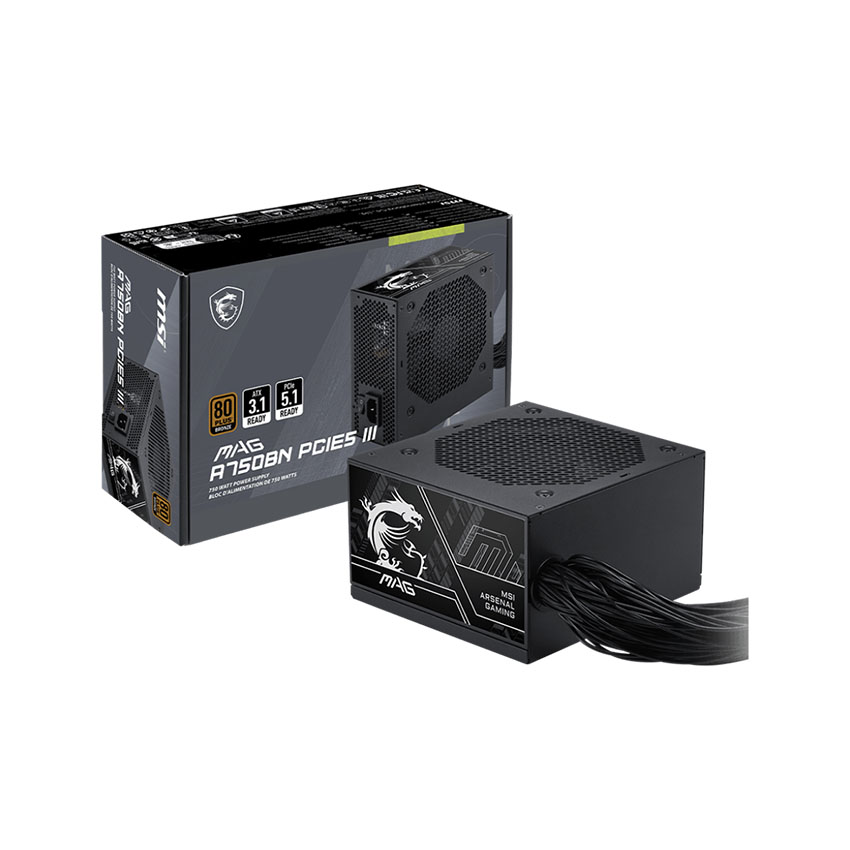 Nguồn máy tính MSI MAG A750BN PCIE5 III 750W (80 Plus Bronze) 3