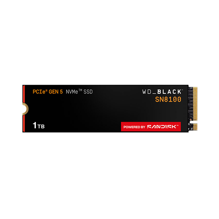 Ổ Cứng SSD WD Sandisk Black SN8100 1TB – M.2 2280 PCIe Gen5 x4 (Đọc 14900MB/s, Ghi 11000MB/s) - (WDS100T1X0M)