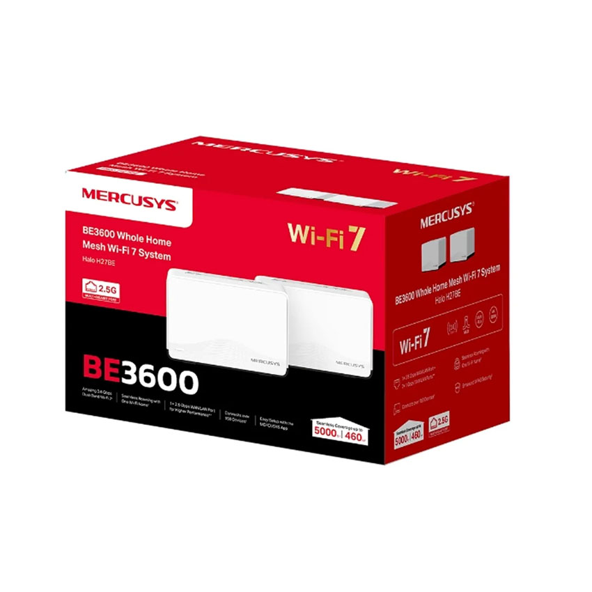 Bộ Mesh Wifi 7 BE3600 Mercusys Halo H27BE (2-Pack) 1