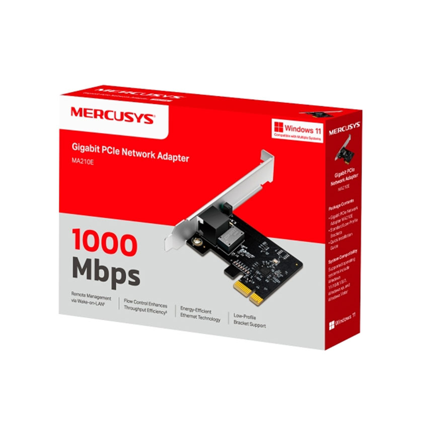 Card Mạng Gigabit PCle Mercusys MA210E 1
