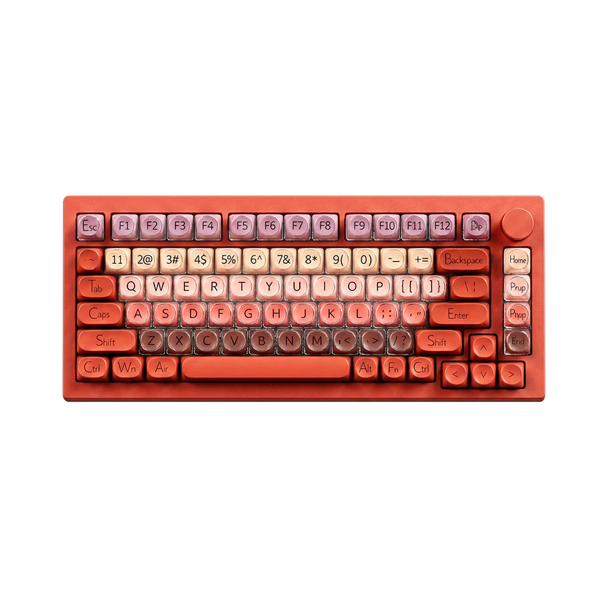 Bàn phím Veekos K75 Wine Red Frost Pink Switch