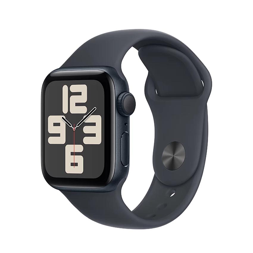 Đồng Hồ Apple Watch SE 2 2024 40mm (GPS) Viền Nhôm Đen Dây Cao Su Đen (MXE73) 1