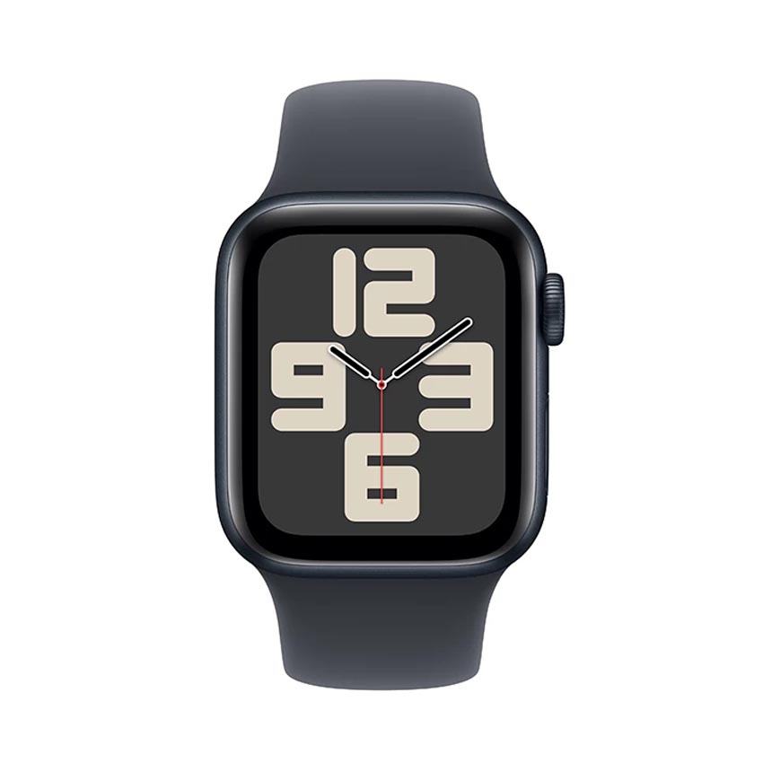 Đồng Hồ Apple Watch SE 2 2024 40mm (GPS) Viền Nhôm Đen Dây Cao Su Đen (MXE73)