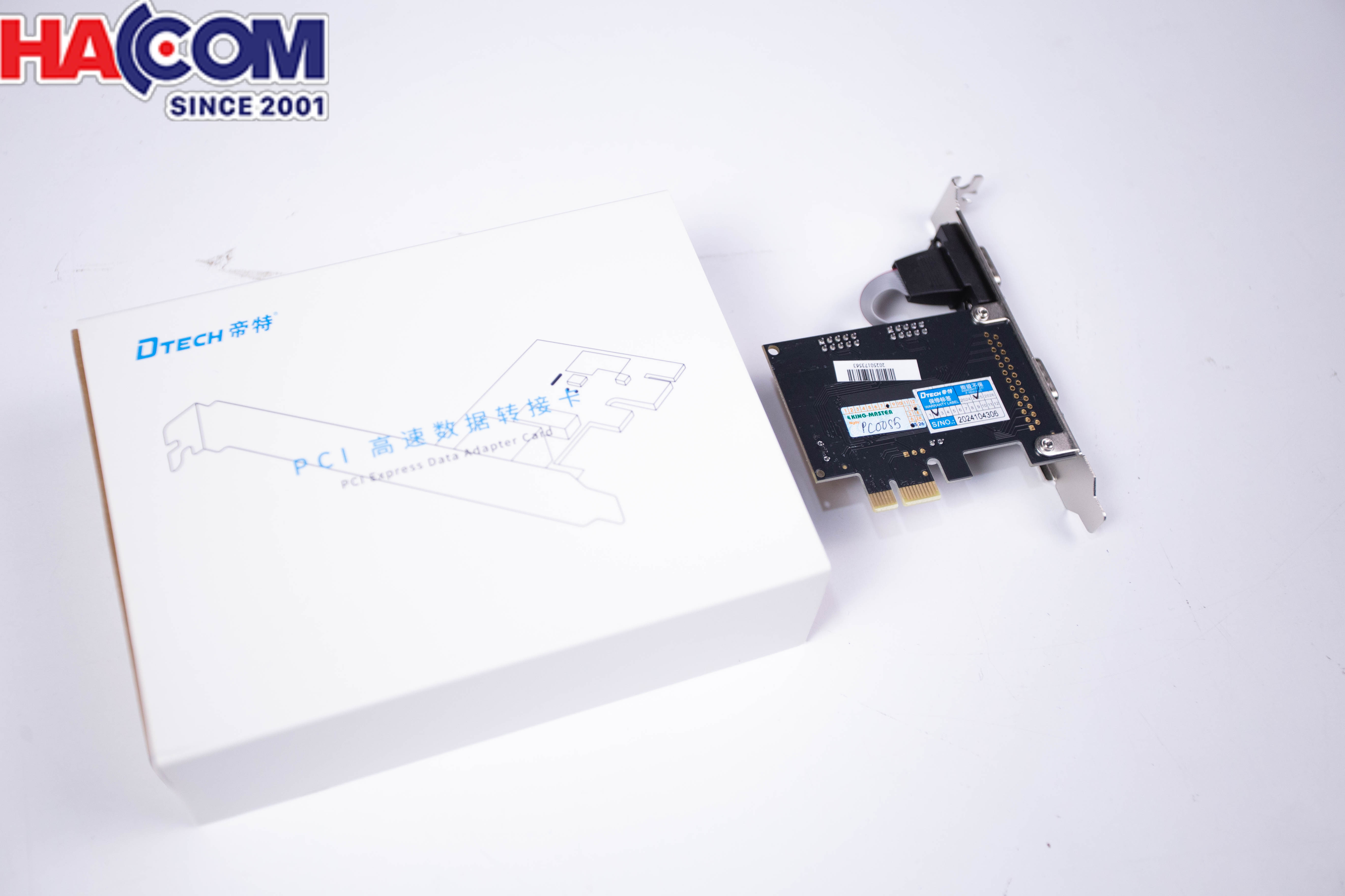 Card PCI-E to 2 Com RS232 DB9 Dtech PC0085 6