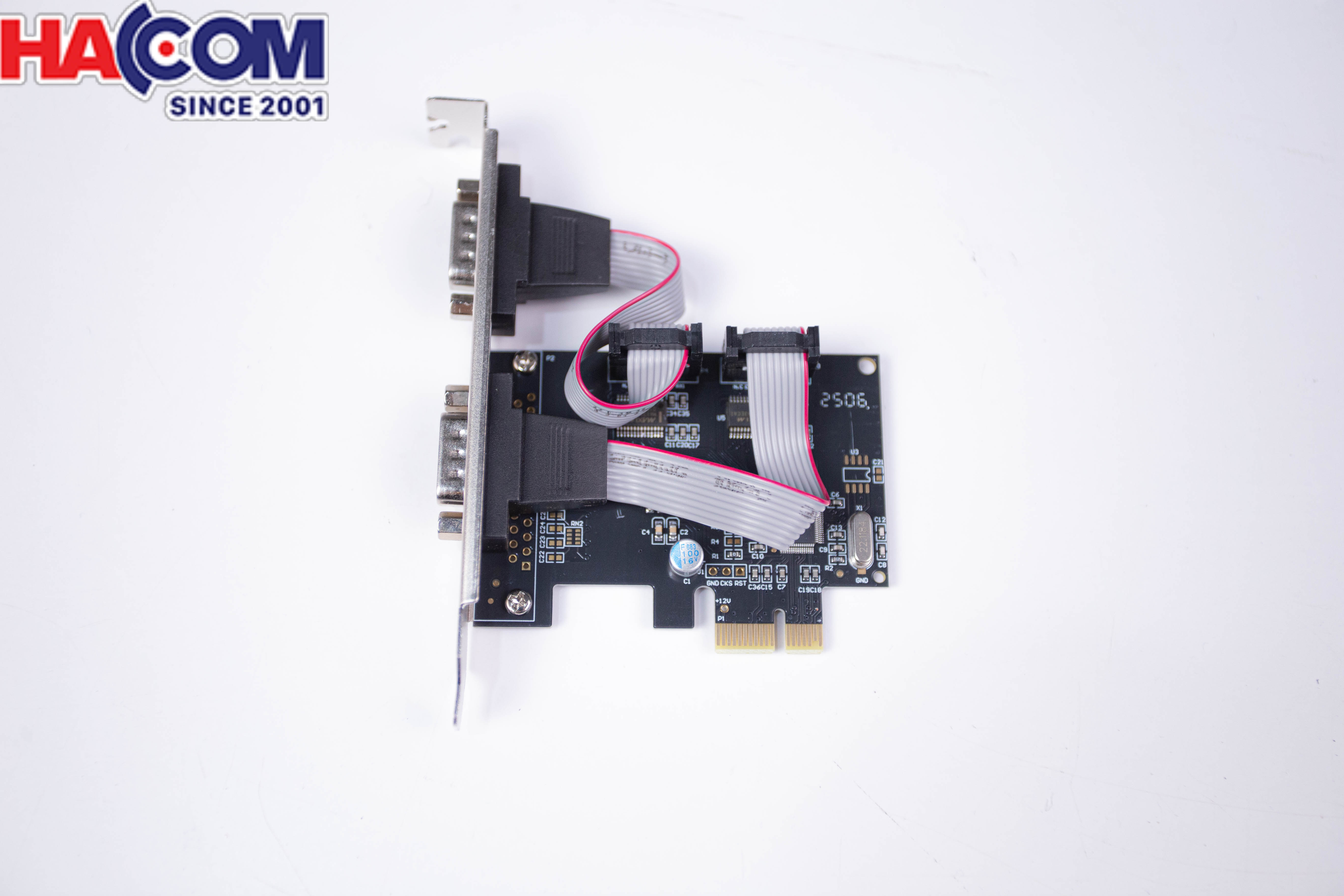 Card PCI-E to 2 Com RS232 DB9 Dtech PC0085 7