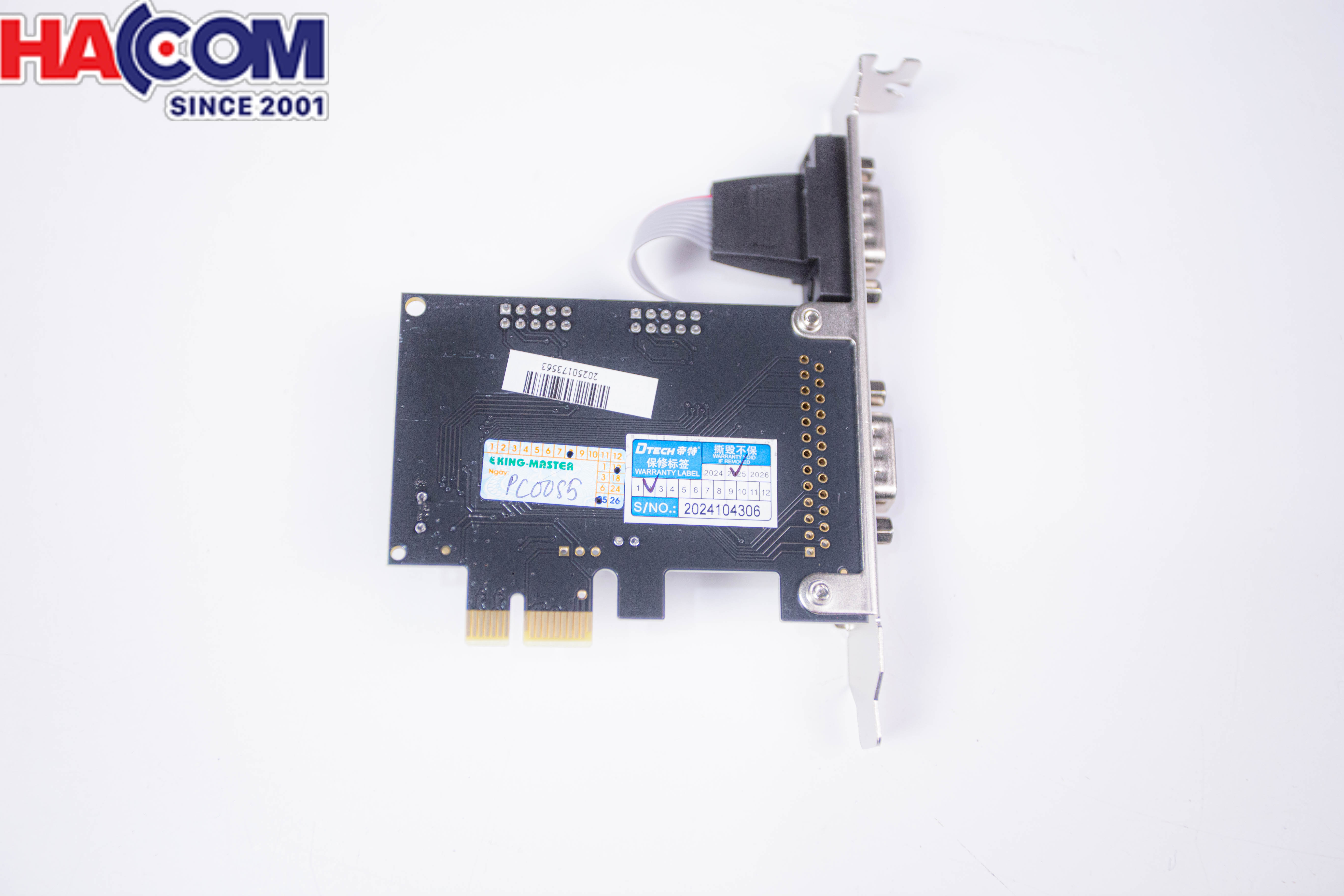 Card PCI-E to 2 Com RS232 DB9 Dtech PC0085 8