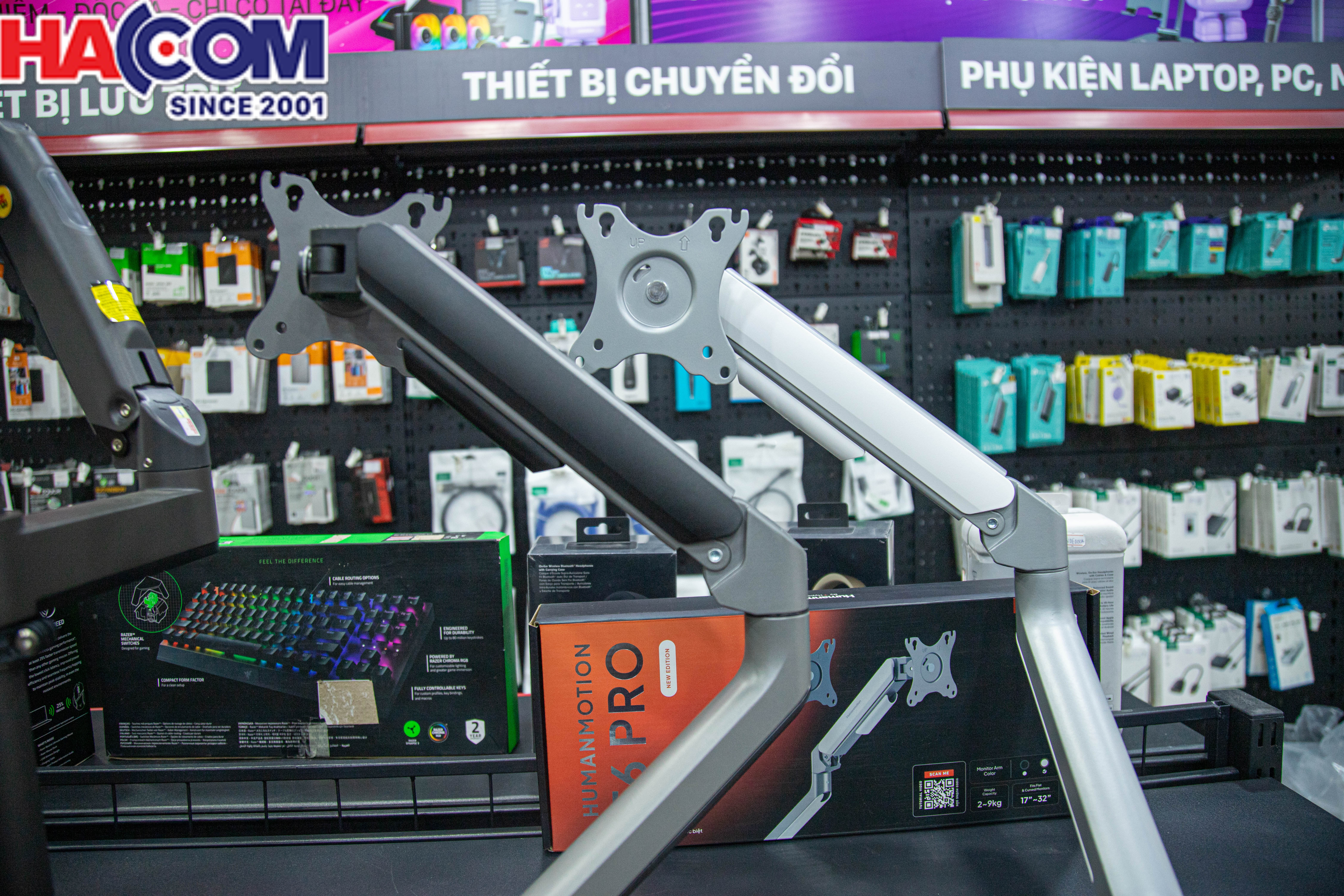  Giá đỡ màn hình đôi HumanMotion T6 Pro Dual 202 7