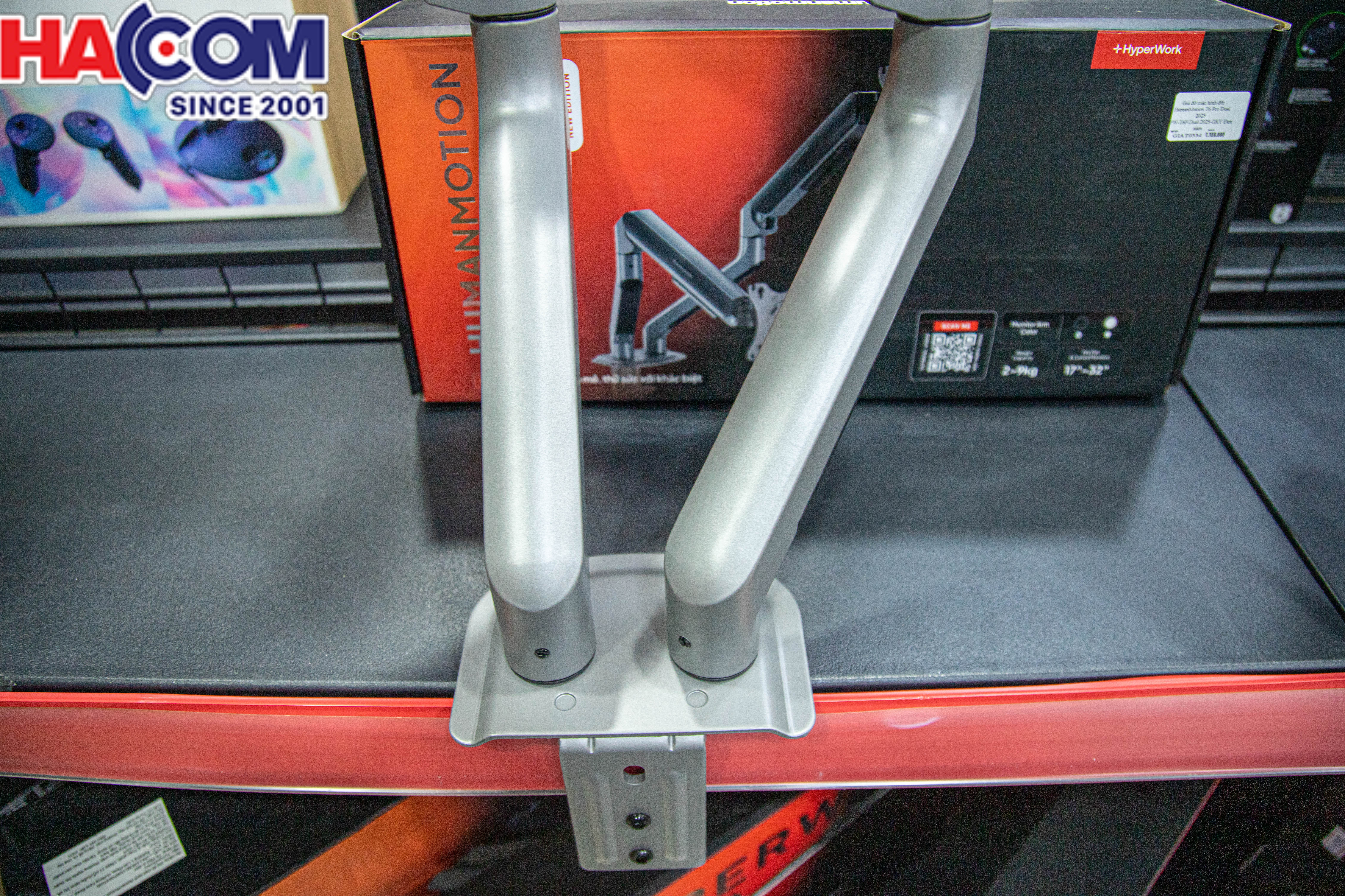 Giá đỡ màn hình đôi HumanMotion T6 Pro Dual 2025 HPW-T6P.Dual.2025-GRY Đen xám 5