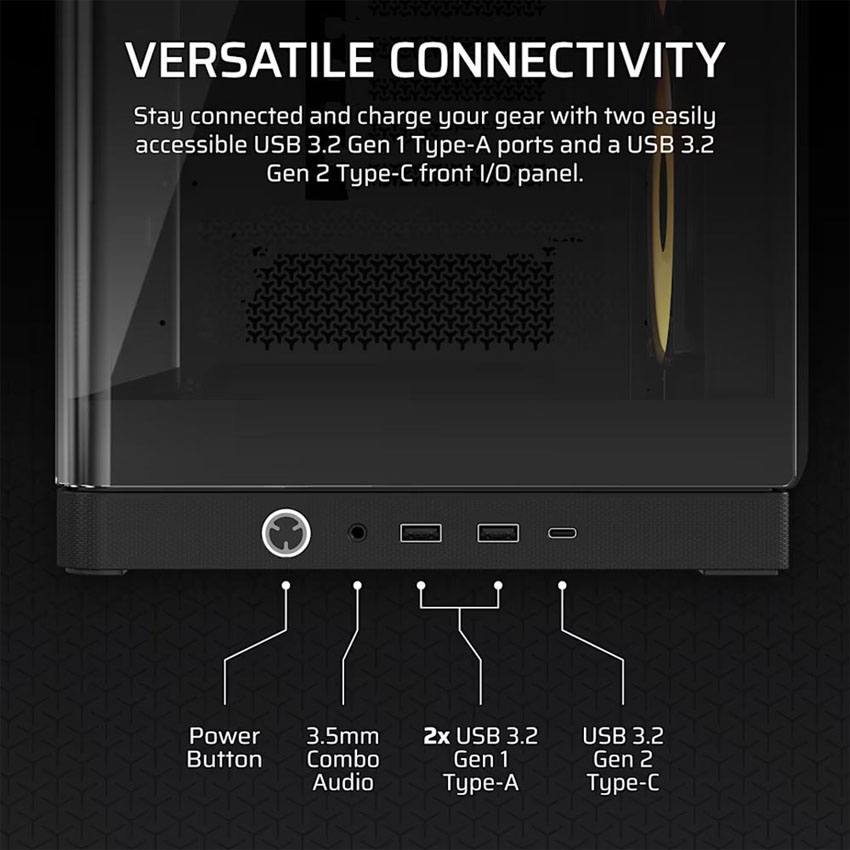 Vỏ máy tính Corsair FRAME 4500X RS-R ARGB Panoramic - Black (eATX/3 fan ARGB) 2