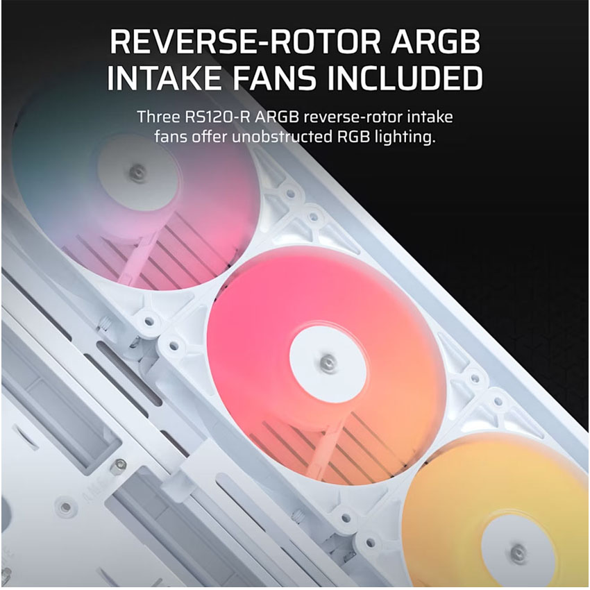 Vỏ máy tính Corsair FRAME 4500X RS-R ARGB Panoramic - White (eATX/3 fan ARGB) 12