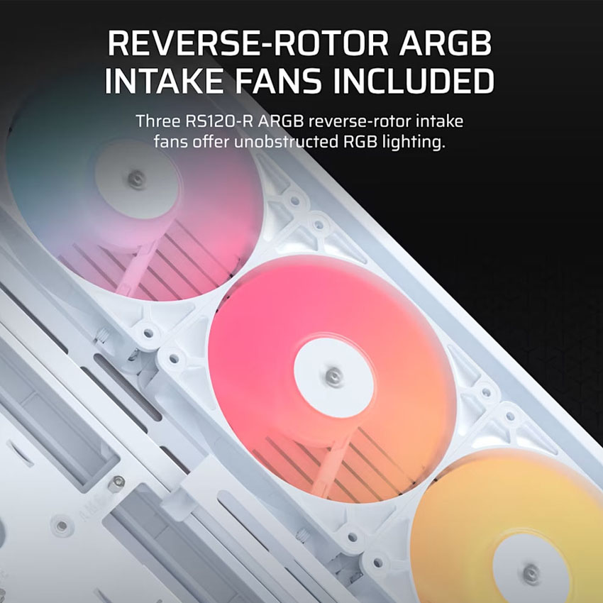 Vỏ máy tính Corsair FRAME 4500X RS-R ARGB Panoramic - White (eATX/3 fan ARGB) 3