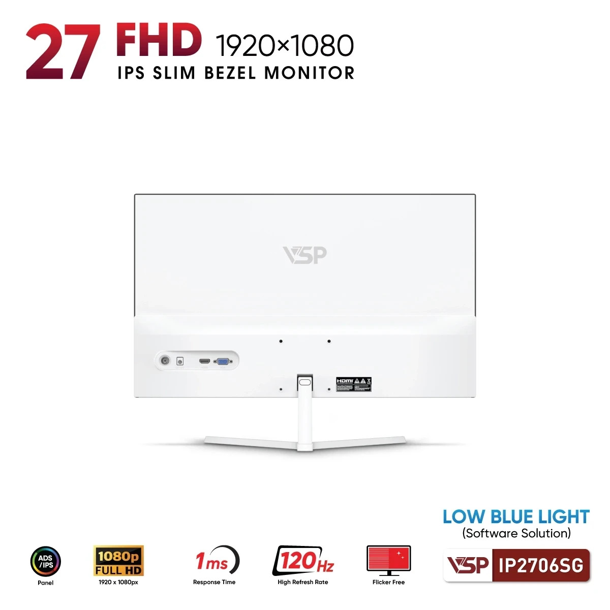 Màn hình VSP IP2706SG (27 inch/FHD/IPS/120Hz/1ms) - Hình 6