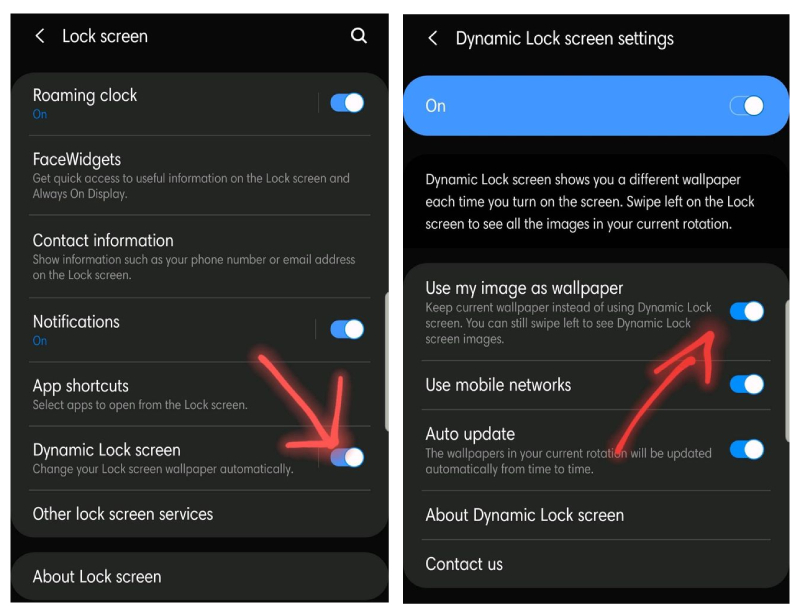 thay đổi hình nền màn hình khóa qua Dynamic Lock screen - HACOM