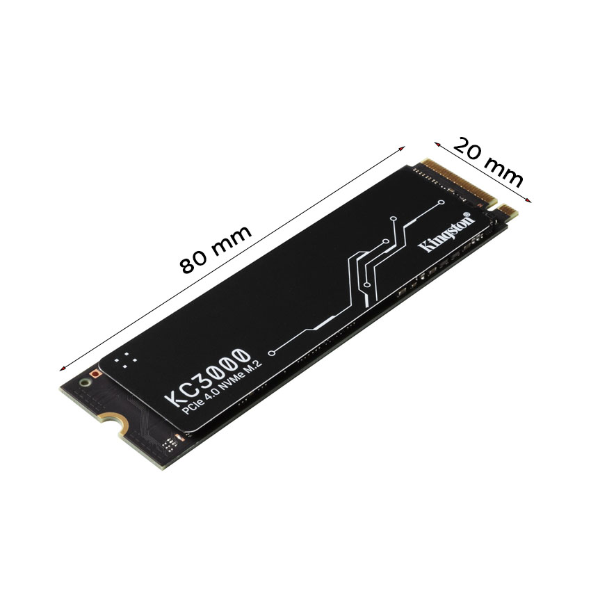 Ổ cứng SSD Kingston KC3000 512GB NVMe M.2 2280 PCIe Gen 4 x 4 (Đọc 7000MB/s, Ghi 3900MB/s)-(SKC3000S - Hình 2