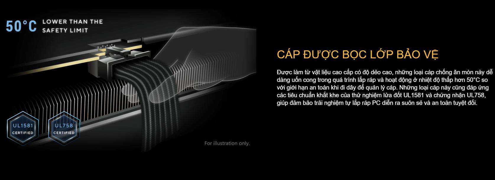 Nguồn Asus TUF Gaming 1000W Gold ATX3.1 White ( Pcie 5.1/80 Plus Gold/Full Modular) 4