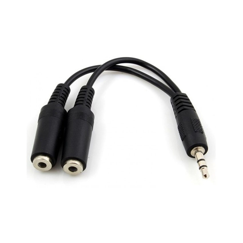 Cáp chia audio 1 ra 2 cổng 3.5mm Unitek (Y-C901) 15cm - Hình 1