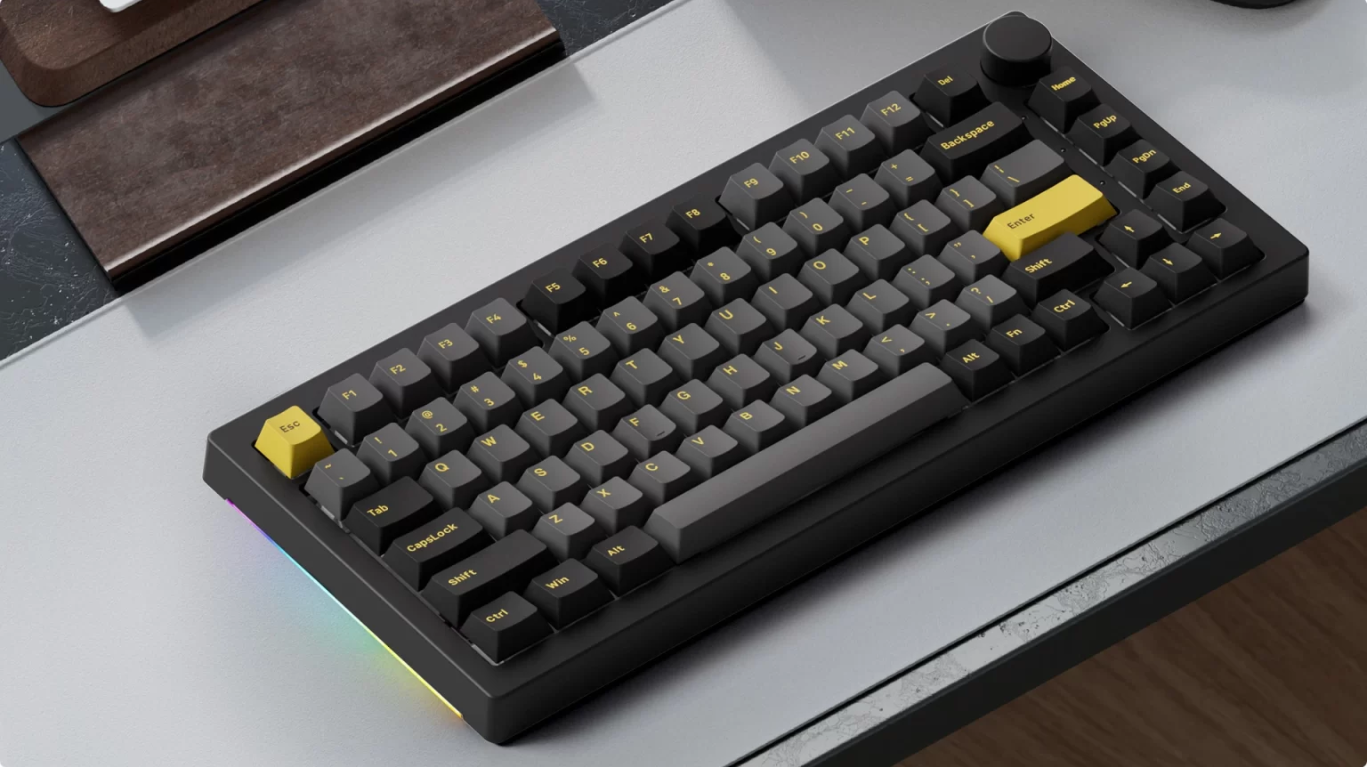 Bàn phím AKKO 5075B Plus Black & Gold Creamy Yellow Pro switch 1