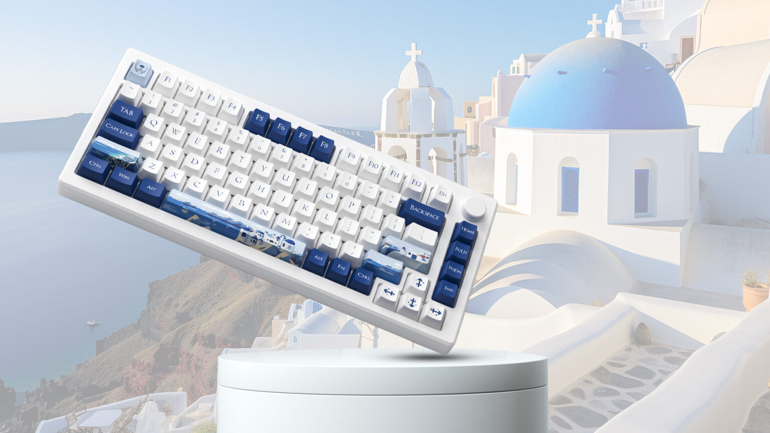 Bàn phím AKKO MOD007B-HE PC Santorini Sakura Pink Magnetic Switch 1